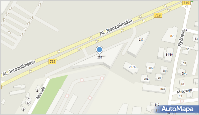 Warszawa, Aleje Jerozolimskie, 239, mapa Warszawy