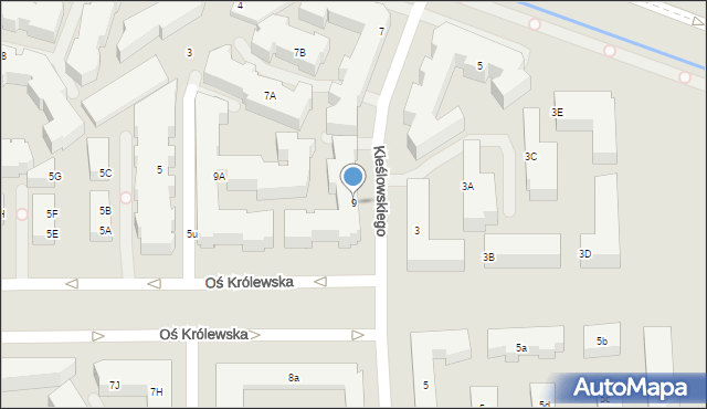 Warszawa, Aleja Wilanowska, 9, mapa Warszawy