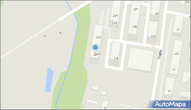 Warszawa, Aluzyjna, 21F, mapa Warszawy