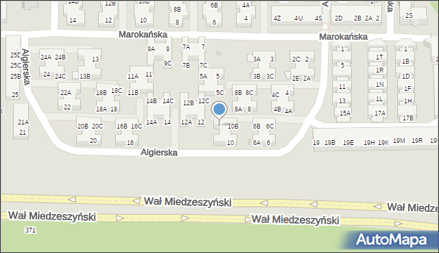 Warszawa, Algierska, 10C, mapa Warszawy