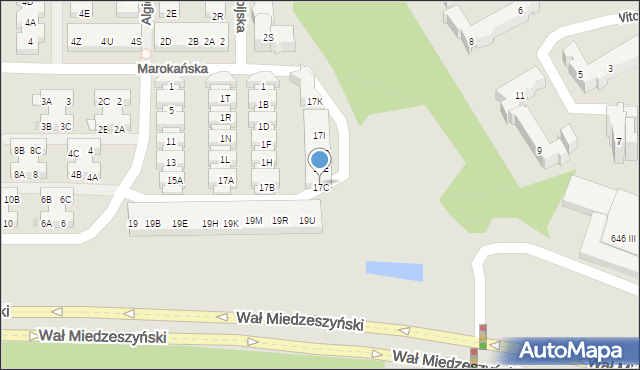 Warszawa, Algierska, 17C, mapa Warszawy