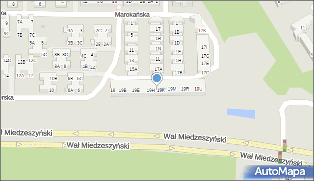 Warszawa, Algierska, 19J, mapa Warszawy