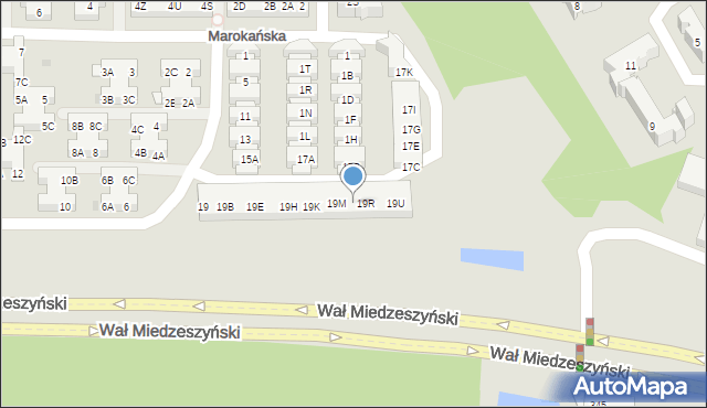 Warszawa, Algierska, 19P, mapa Warszawy