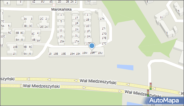 Warszawa, Algierska, 19R, mapa Warszawy