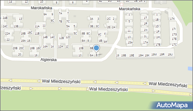 Warszawa, Algierska, 6, mapa Warszawy