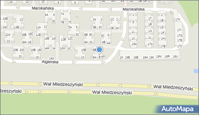 Warszawa, Algierska, 6, mapa Warszawy