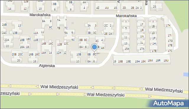 Warszawa, Algierska, 6C, mapa Warszawy