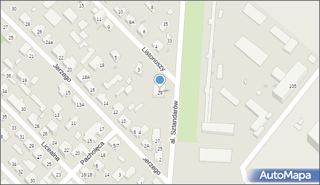 Warszawa, Aleja Sztandarów, 29, mapa Warszawy