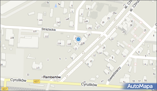 Warszawa, Aleja Chruściela Antoniego, gen., 11A, mapa Warszawy