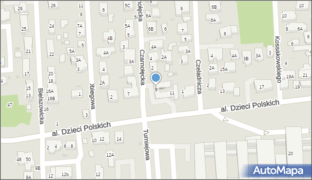 Warszawa, Aleja Dzieci Polskich, 9, mapa Warszawy