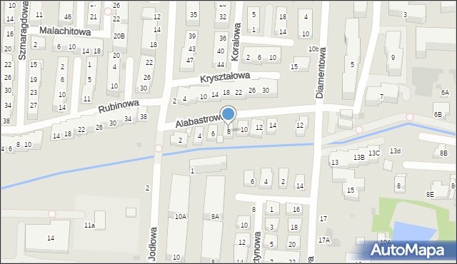 Warszawa, Alabastrowa, 8, mapa Warszawy