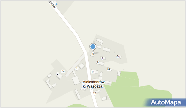 Wąsosz, Aleksandrów, 5, mapa Wąsosz