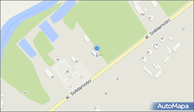 Węgrów, Aleja Solidarności, 32, mapa Węgrów