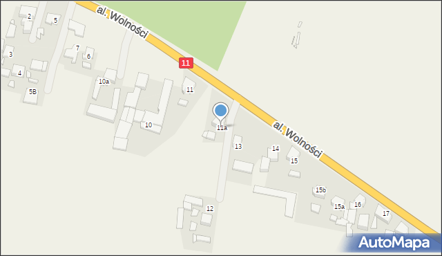 Witaszyce, Aleja Wolności, 11a, mapa Witaszyce