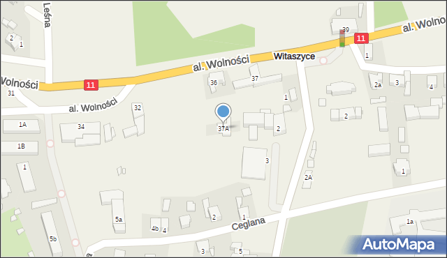 Witaszyce, Aleja Wolności, 37A, mapa Witaszyce