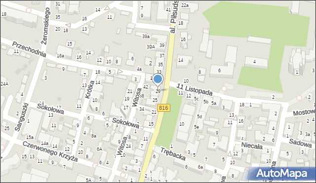 Włodawa, Aleja Piłsudskiego Józefa, marsz., 29, mapa Włodawa