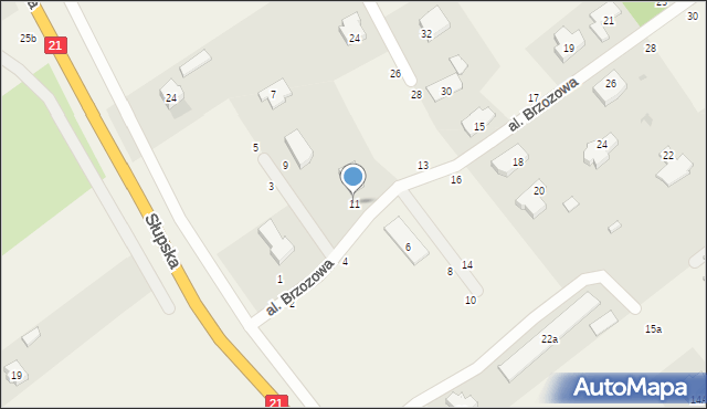 Włynkówko, Aleja Brzozowa, 11, mapa Włynkówko