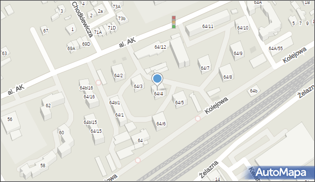 Wołomin, Aleja Armii Krajowej, 64bl4, mapa Wołomin