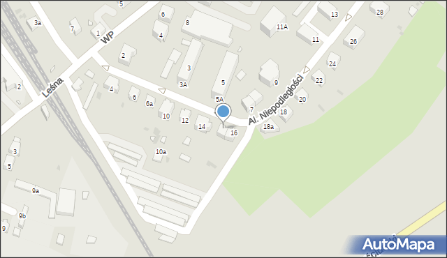 Wołów, Aleje Niepodległości, 16a, mapa Wołów