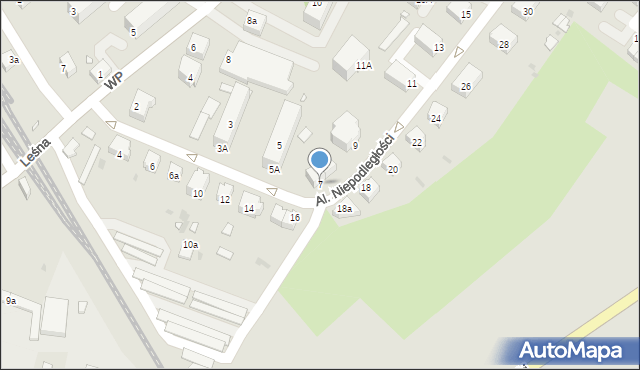 Wołów, Aleje Niepodległości, 7, mapa Wołów