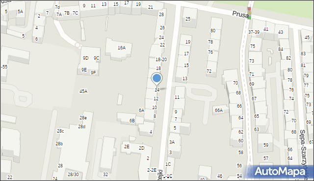 Wrocław, Aleja Matejki Jana, 14, mapa Wrocławia