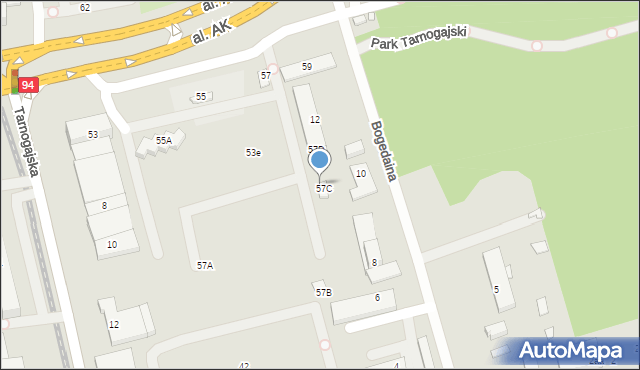 Wrocław, Aleja Armii Krajowej, 53b, mapa Wrocławia