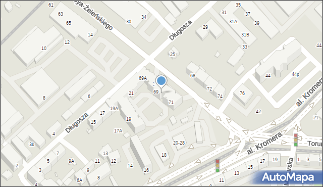 Wrocław, Aleja Boya-Żeleńskiego Tadeusza, 69F, mapa Wrocławia