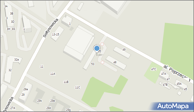 Wrocław, Aleja Poprzeczna, 57, mapa Wrocławia