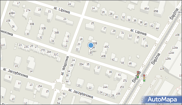 Wrocław, Aleja Jaworowa, 40, mapa Wrocławia