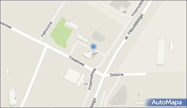 Wyszków, Aleja Piłsudskiego Józefa, marsz., 103, mapa Wyszków