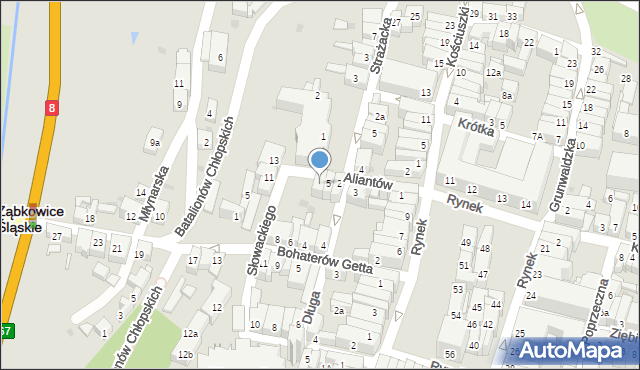 Ząbkowice Śląskie, Aliantów, 7, mapa Ząbkowice Śląskie