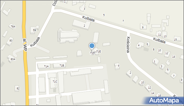 Zambrów, Aleja Wojska Polskiego, 71D, mapa Zambrów