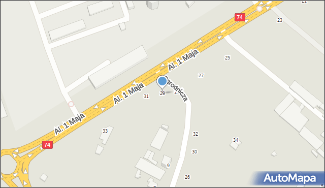 Zamość, Aleje 1 Maja, 29, mapa Zamościa