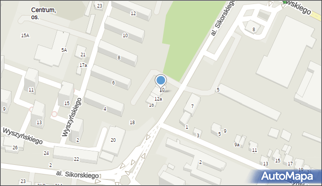Zawiercie, Aleja Sikorskiego Władysława, gen., 12B, mapa Zawiercie