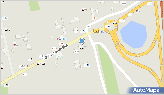 Zgierz, Aleksandrowska, 117, mapa Zgierz