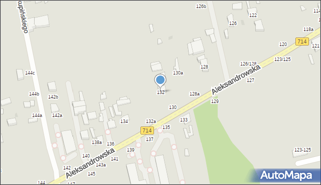 Zgierz, Aleksandrowska, 132, mapa Zgierz