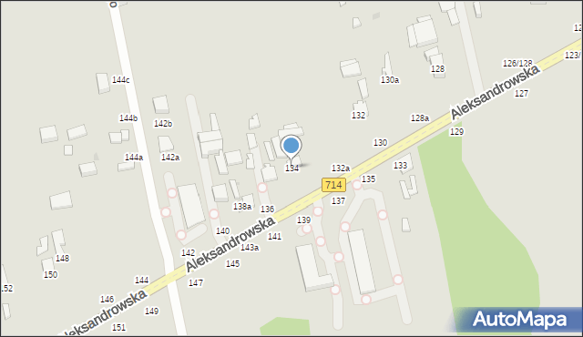 Zgierz, Aleksandrowska, 134, mapa Zgierz