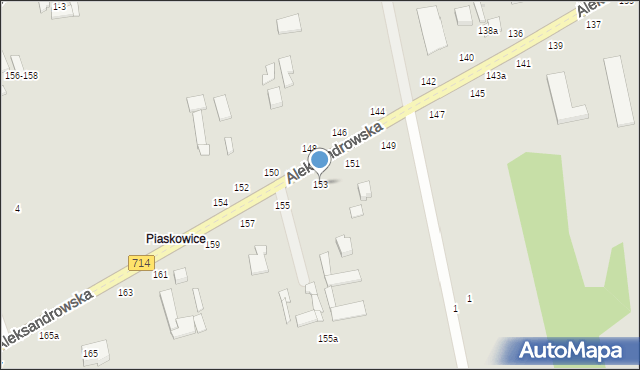 Zgierz, Aleksandrowska, 153, mapa Zgierz