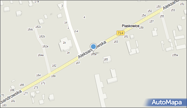 Zgierz, Aleksandrowska, 165a, mapa Zgierz