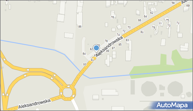 Zgierz, Aleksandrowska, 89b, mapa Zgierz