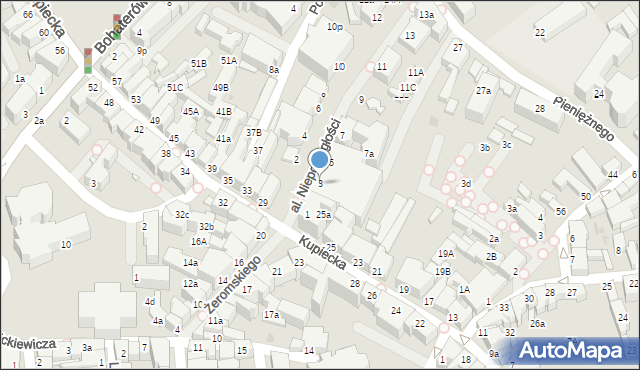 Zielona Góra, Aleja Niepodległości, 3, mapa Zielona Góra