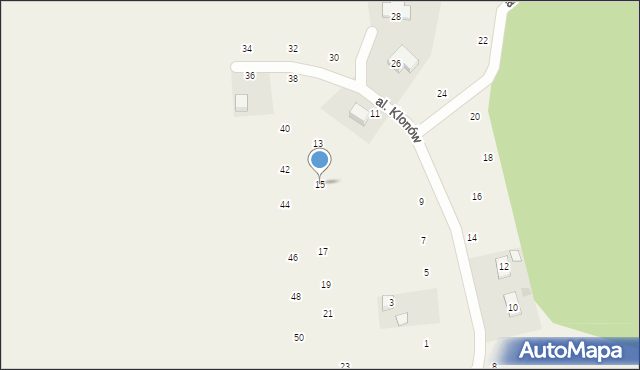 Złoty Potok, Aleja Klonów, 15, mapa Złoty Potok