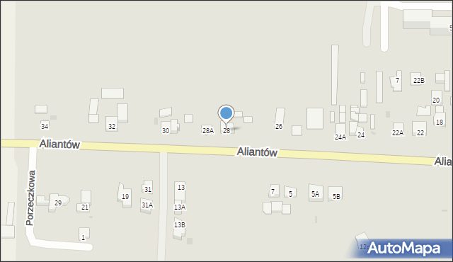 Żnin, Aliantów, 28, mapa Żnin