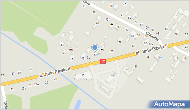 Zwoleń, Aleja Jana Pawła II, 53, mapa Zwoleń