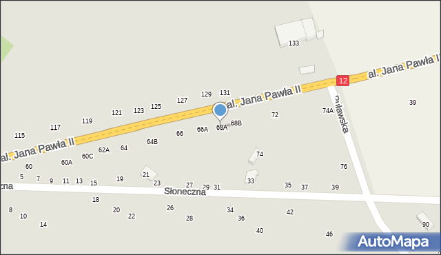 Zwoleń, Aleja Jana Pawła II, 68A, mapa Zwoleń