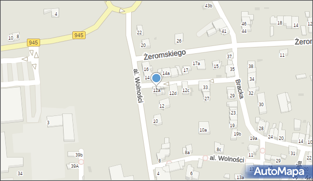 Żywiec, Aleja Wolności, 12a, mapa Żywiec