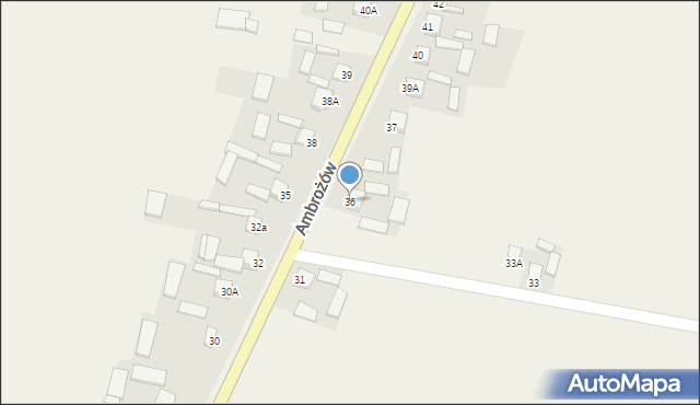 Ambrożów, Ambrożów, 36, mapa Ambrożów