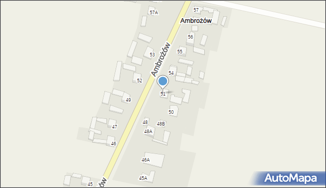 Ambrożów, Ambrożów, 51, mapa Ambrożów