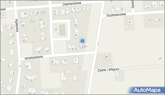 Nowa Wieś, Ametystowa, 2, mapa Nowa Wieś