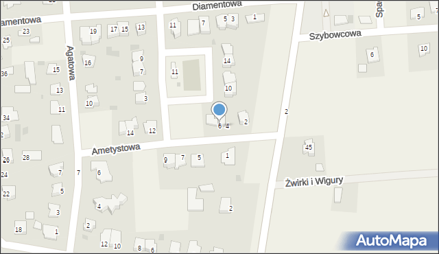 Nowa Wieś, Ametystowa, 6, mapa Nowa Wieś